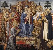 Benozzo Gozzoli The Virgin and Child Enthroned among Angels and Saints Spain oil painting artist